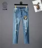 versace jeans 2020 pas cher denim ripped embroidery p5021340